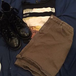 OLIVE GREEN MINI SKIRT